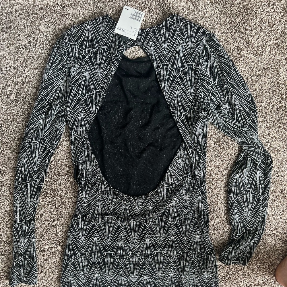 Backless glitter dress